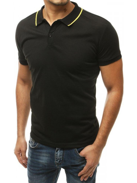 Koszulka polo męska czarna Dstreet PX0324