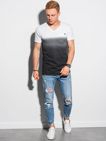 Meeste tavaline t-shirt S1380 - must Rowan