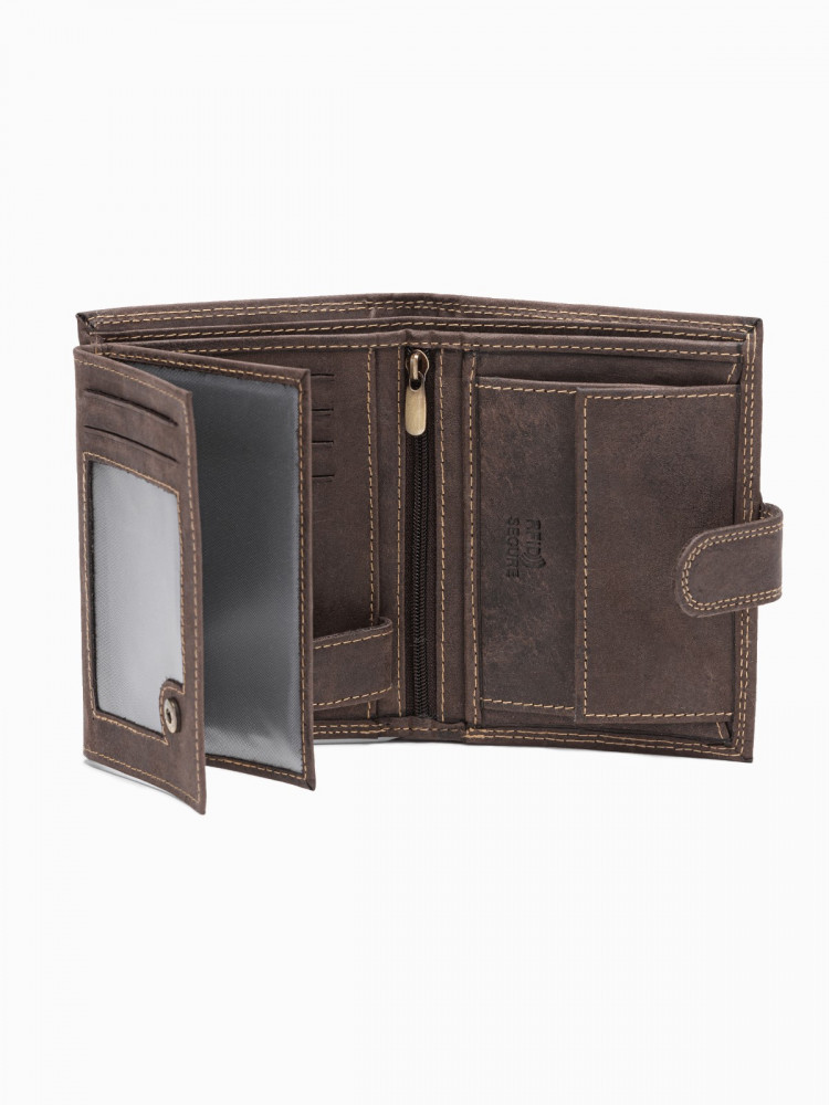 MEN'S LEATHER WALLET A091 - BROWN MEN'S LEATHER WALLET A091 - BROWN