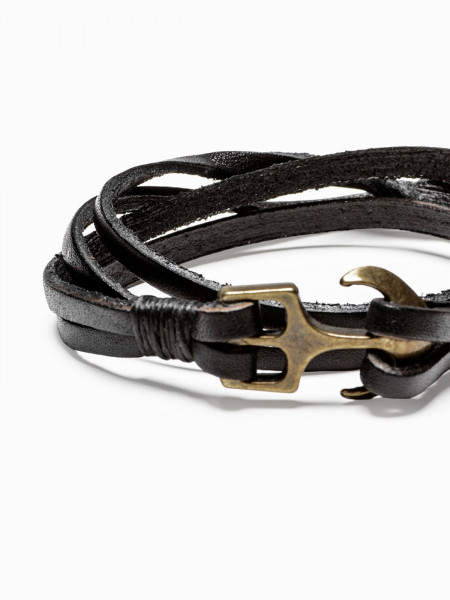 Men's bracelet on the strap A205 - black