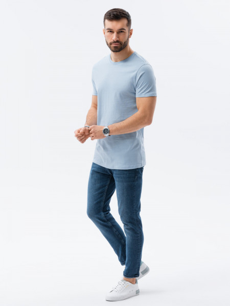 Meeste tavaline t-shirt S1370 - helesinine Cooper