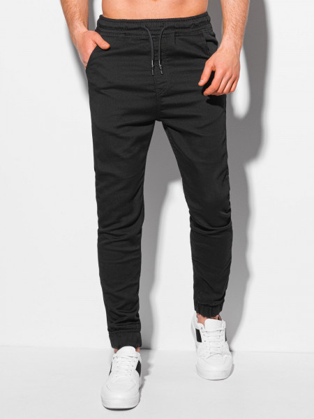 Men's pants joggers P1037 - black